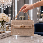 Sparkle Rhinestone Kelly-Style Top Handle Bag