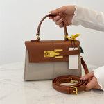 Classic Belted Flap Mini Kelly-Style Top-Handle Satchel Bag
