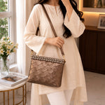 Crystal Embellished Crossbody Bag