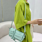 Quilted Bow Accent Shoulder & Crossbody Bag