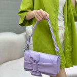 Quilted Bow Accent Shoulder & Crossbody Bag