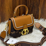 Qingmuxi Monogram Top-Handle Satchel with "Kimi & Rabbit" Strap