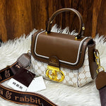 Qingmuxi Monogram Top-Handle Satchel with "Kimi & Rabbit" Strap