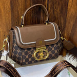 Qingmuxi Monogram Top-Handle Satchel with "Kimi & Rabbit" Strap