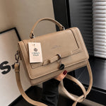 Elegant Bow Charm Top Handle Crossbody Bag