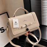 Elegant Bow Charm Top Handle Crossbody Bag