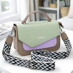 Colorblock Structured Top Handle Crossbody Bag