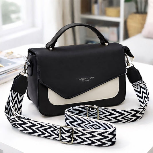 Colorblock Structured Top Handle Crossbody Bag