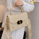Textured Luxe Top Handle Crossbody Bag