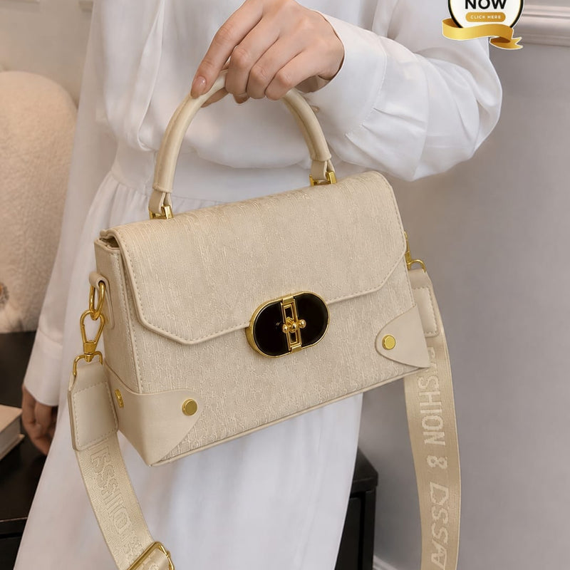 Textured Luxe Top Handle Crossbody Bag