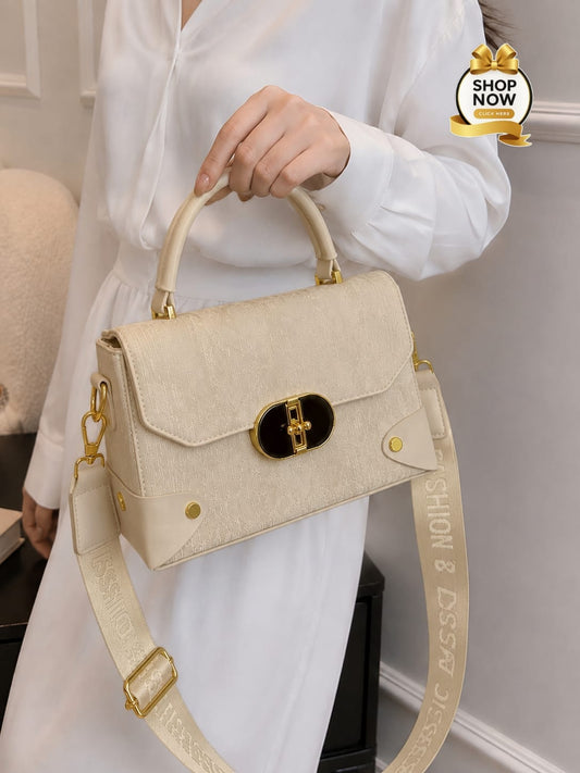 Textured Luxe Top Handle Crossbody Bag