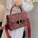 Textured Luxe Top Handle Crossbody Bag