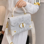 Textured Luxe Top Handle Crossbody Bag